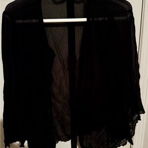 Sheer Black Cardigan